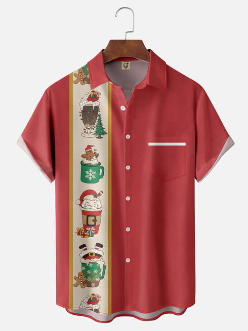 Men's Christmas Funny Graphic Short Sleeve Hawaiian Shirt